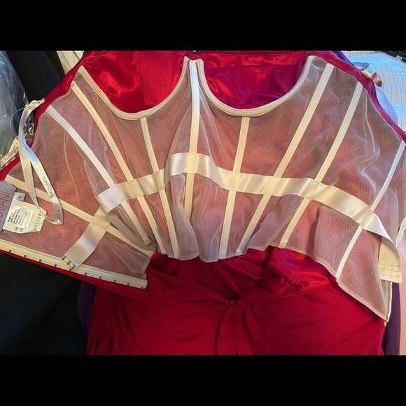 Jovani Strapless Gown Red - Picture 6 of 7